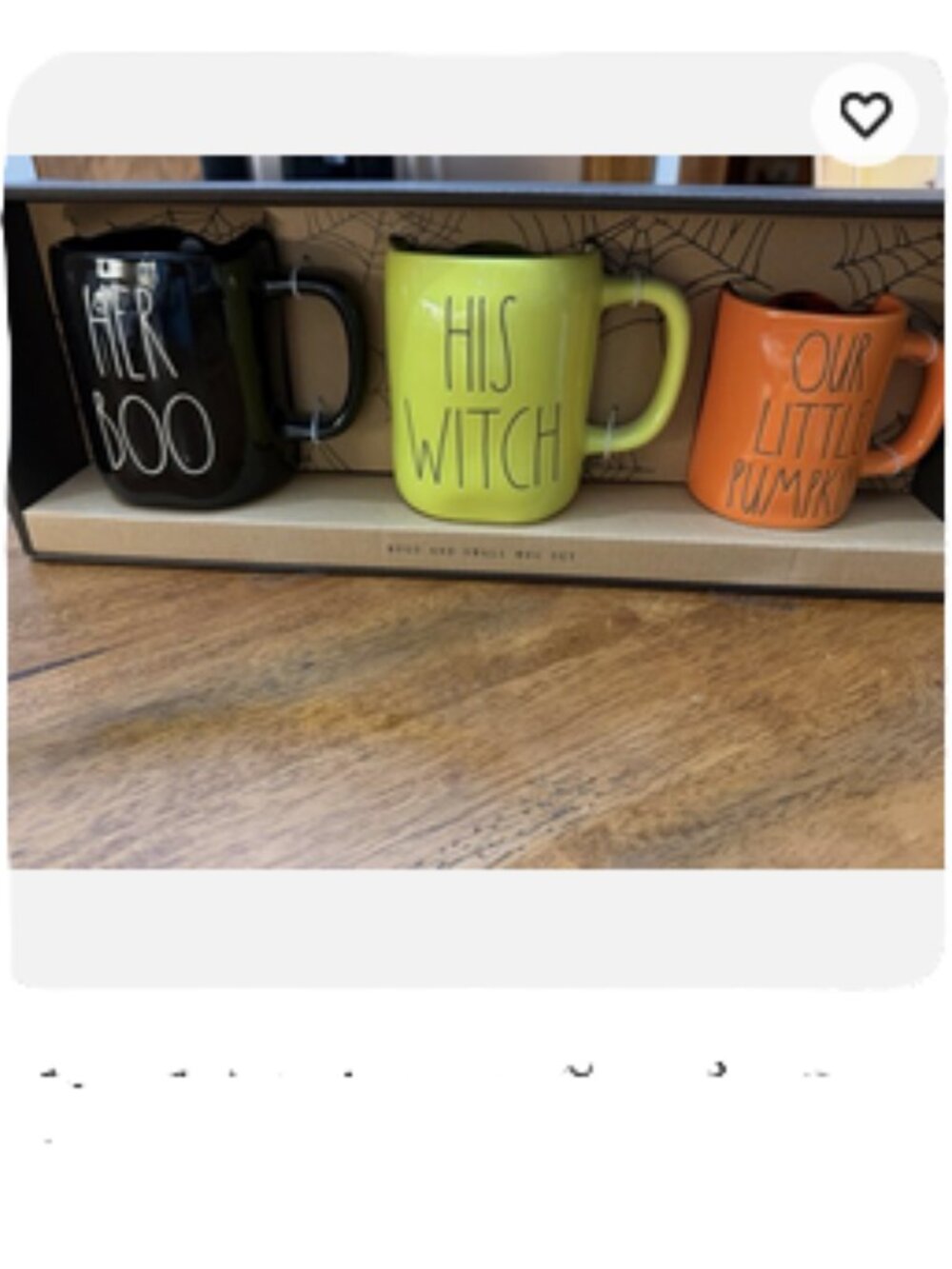 Rae Dunn Halloween coffee mugs Set HIS WITCH HER BOO LITTLE Pumpkin 3pc